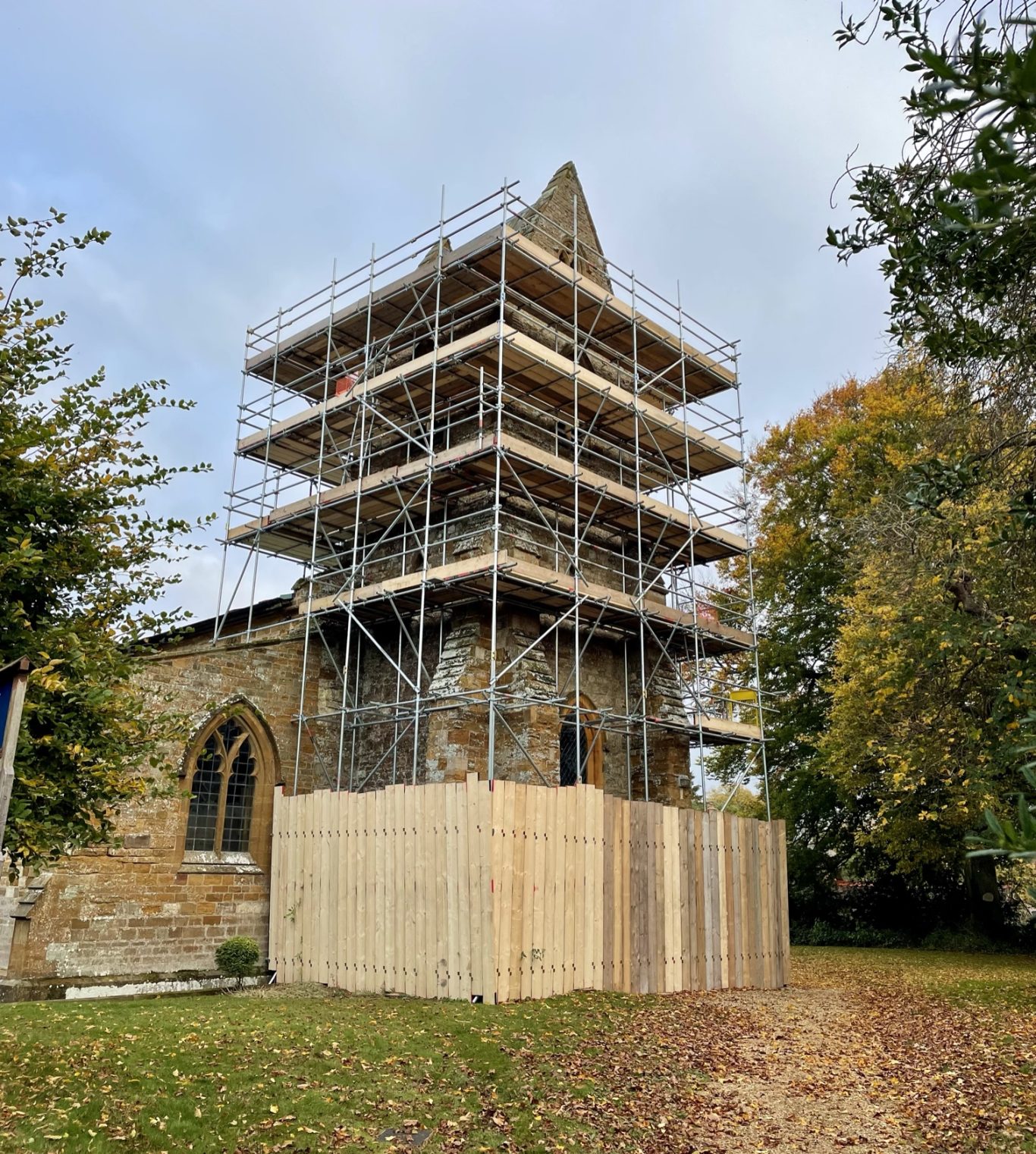 Scaffolding for Stone renovation to Rothersthorpe Church Scaffolding for Stone renovation to Rothersthorpe Church